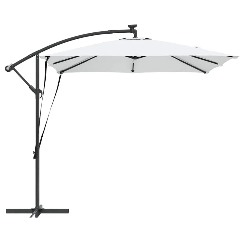 Skėtis nuo saulės su LED juostelėmis Smėlio 249 x 249 x 250 cm