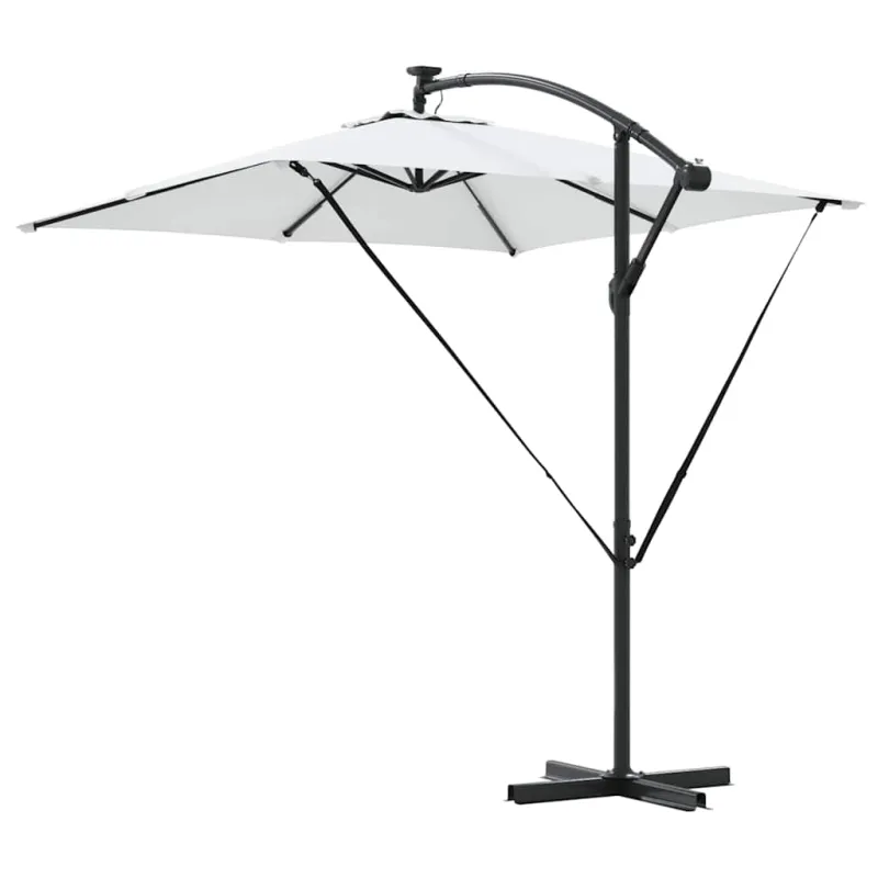 Skėtis nuo saulės su LED juostelėmis Smėlio 249 x 249 x 250 cm