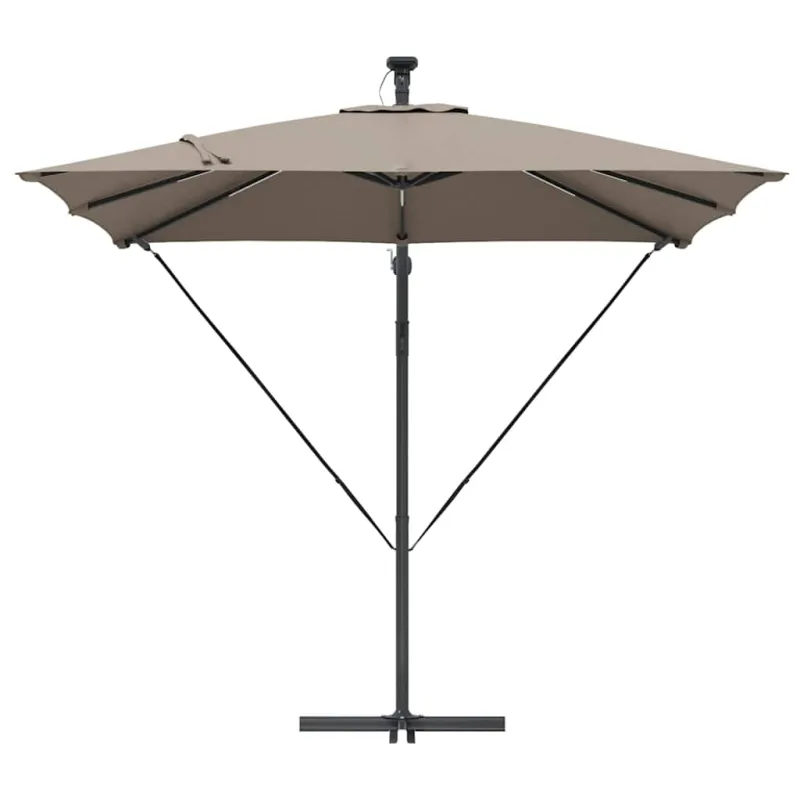 Skėtis nuo saulės su LED juostelėmis Tortora 249 x 249 x 250 cm