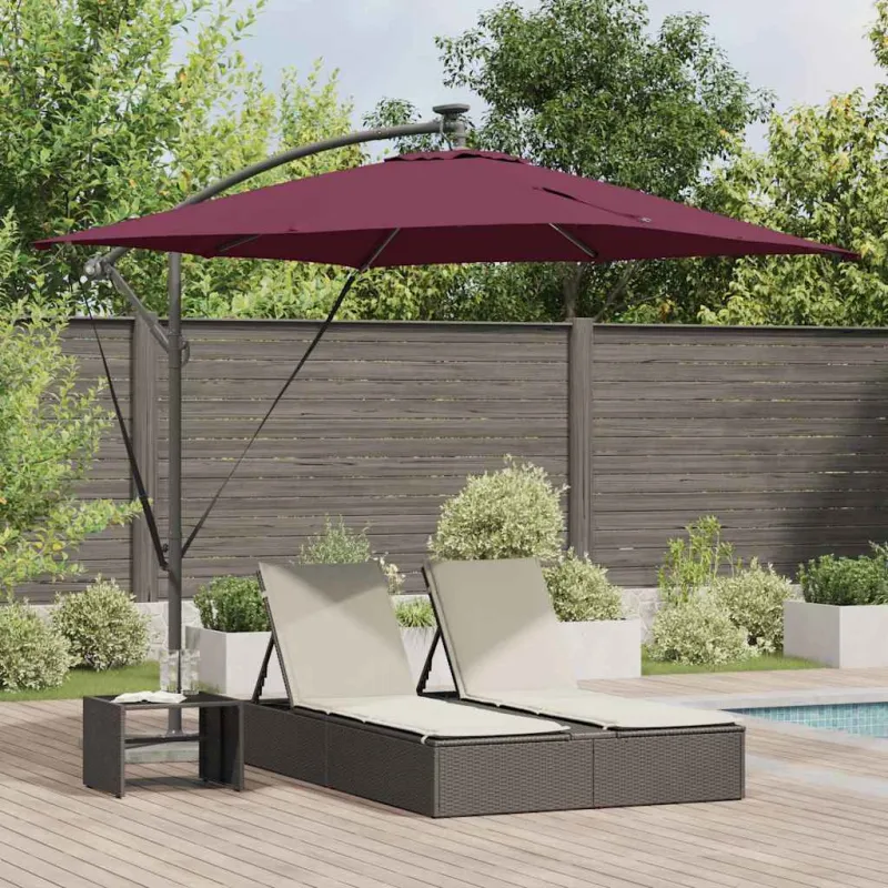 Skėtis nuo saulės Bordo raudona 249 x 249 x 250 cm