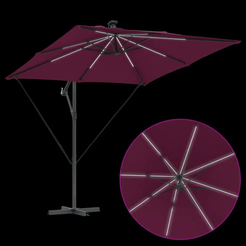Skėtis nuo saulės Bordo raudona 249 x 249 x 250 cm