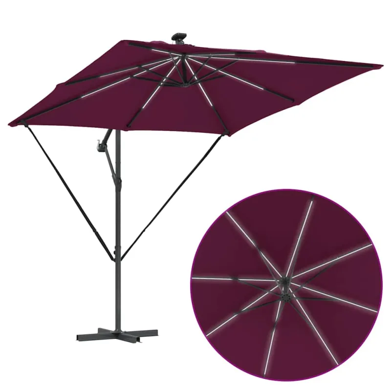 Skėtis nuo saulės Bordo raudona 249 x 249 x 250 cm