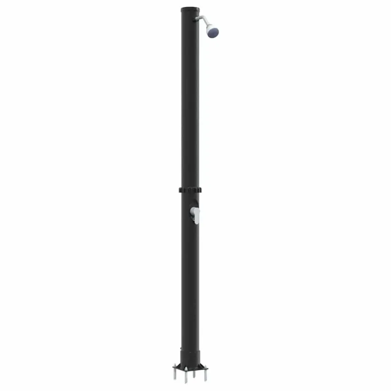 Lauko saulės dušas Juoda 217 cm PVC ir aliuminis