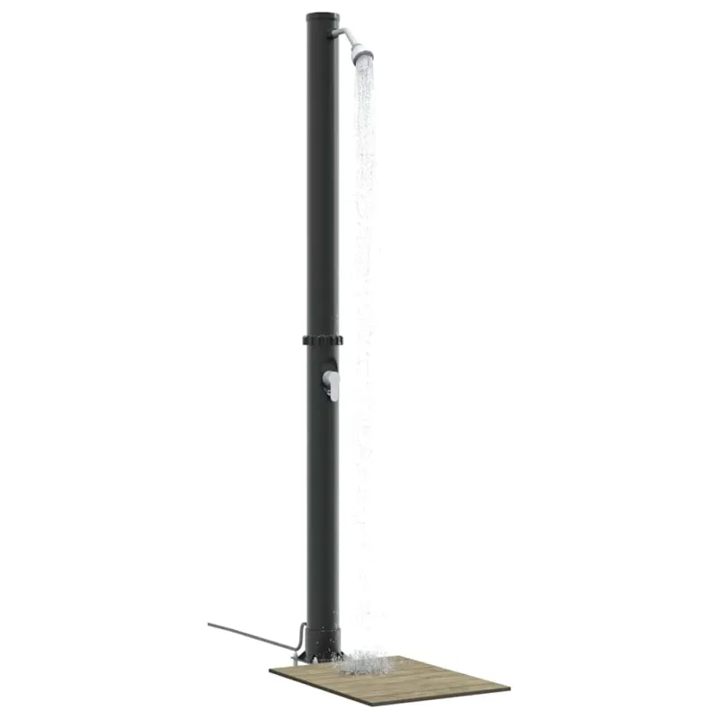 Lauko saulės dušas Juoda 217 cm PVC ir aliuminis