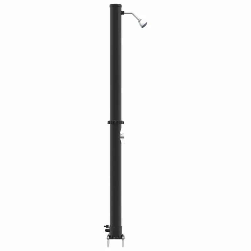Lauko saulės dušas Juoda 217 cm PVC ir aliuminis