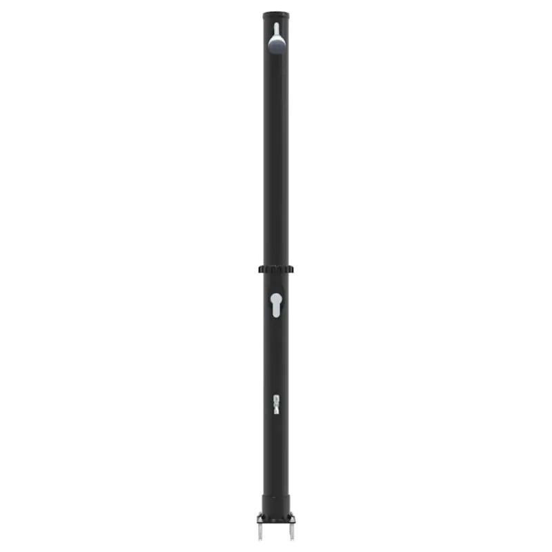 Lauko saulės dušas Juoda 217 cm PVC ir aliuminis