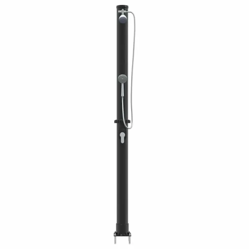 Lauko saulės dušas Juoda 217 cm PVC ir aliuminis