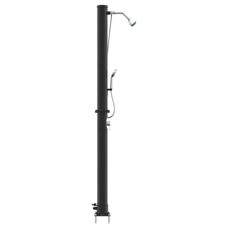 Lauko saulės dušas Juoda 217 cm PVC ir aliuminis