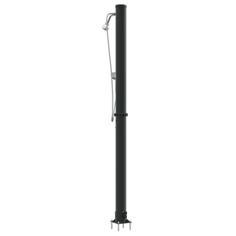 Lauko saulės dušas Juoda 217 cm PVC ir aliuminis