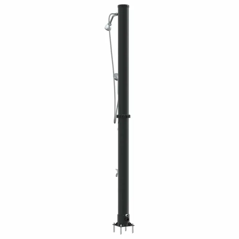 Lauko saulės dušas Juoda 217 cm PVC ir aliuminis