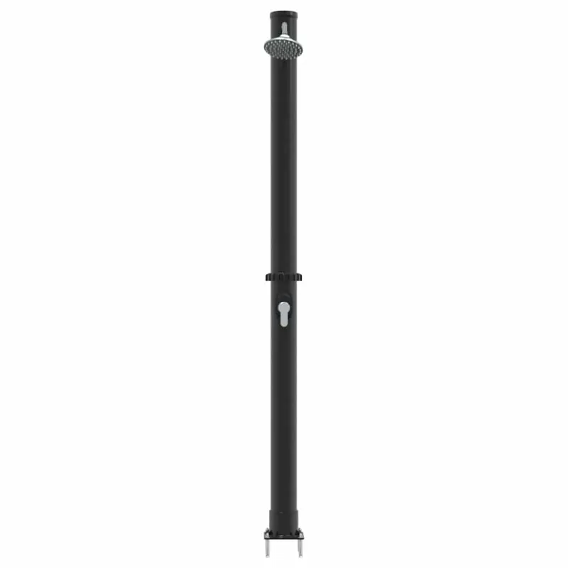 Lauko saulės dušas Juoda 217 cm PVC ir aliuminis