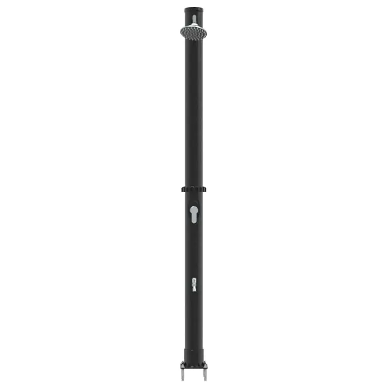 Lauko saulės dušas Juoda 217 cm PVC ir aliuminis