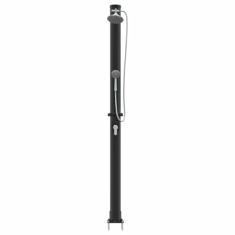 Lauko saulės dušas Juoda 217 cm PVC ir aliuminis