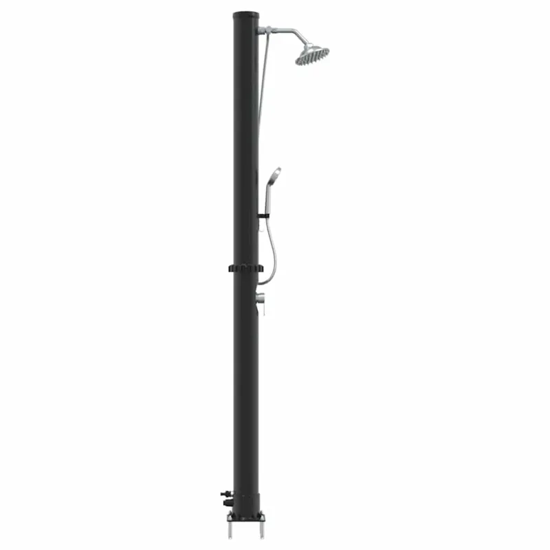 Lauko saulės dušas Juoda 217 cm PVC ir aliuminis