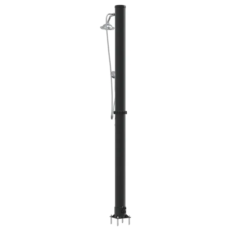 Lauko saulės dušas Juoda 217 cm PVC ir aliuminis