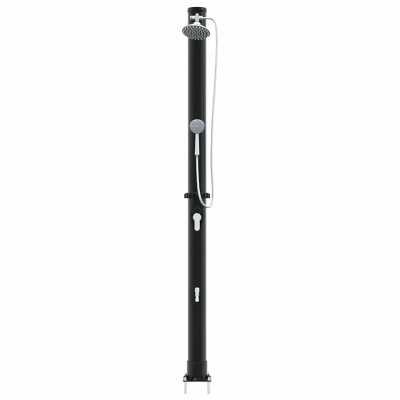 Lauko saulės dušas Juoda 217 cm PVC ir aliuminis