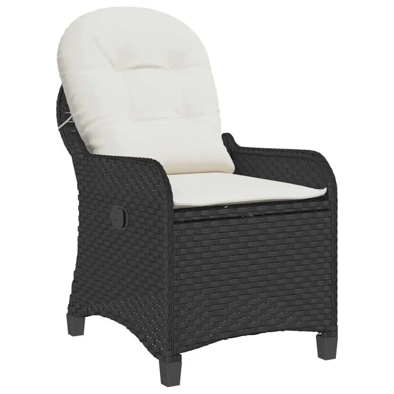 Atlošiamasis fotelis Juoda 56 x 66 x 95 cm poliratanas