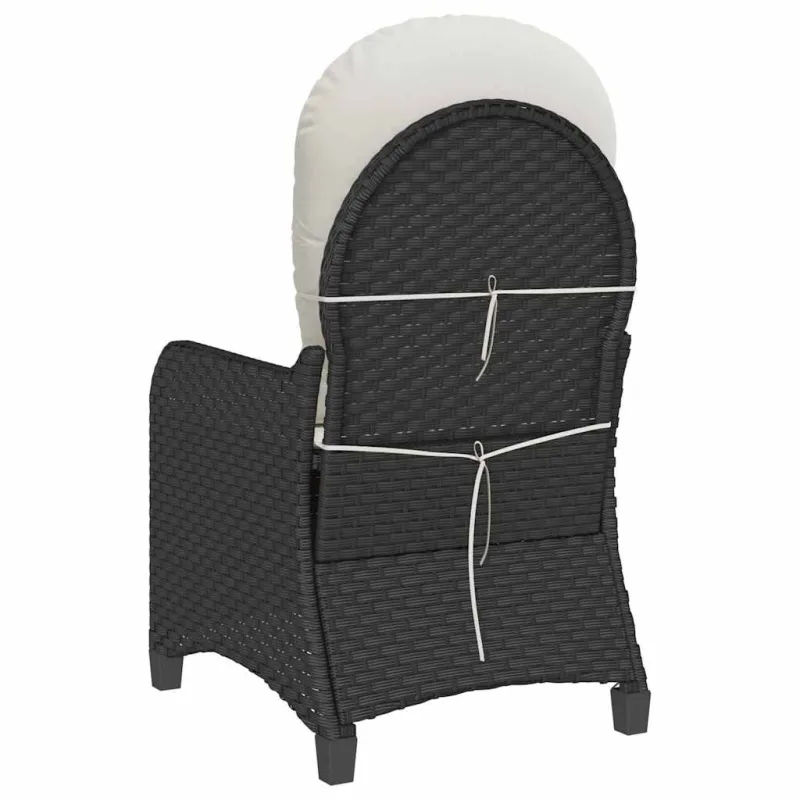 Atlošiamasis fotelis Juoda 56 x 66 x 95 cm poliratanas