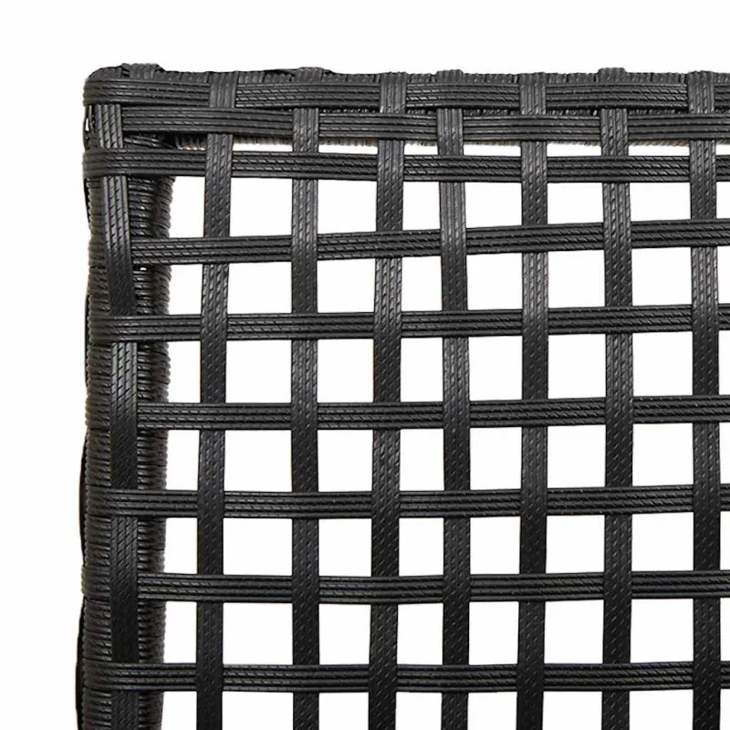 Sodo Kėdė su pagalve 2 pcs Juoda 55 x 53 x 85 cm poliratanas