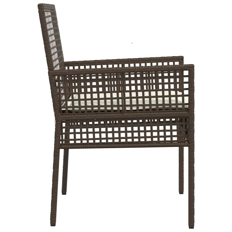 Sodo Kėdė su pagalve 2 pcs Ruda 55 x 53 x 85 cm poliratanas