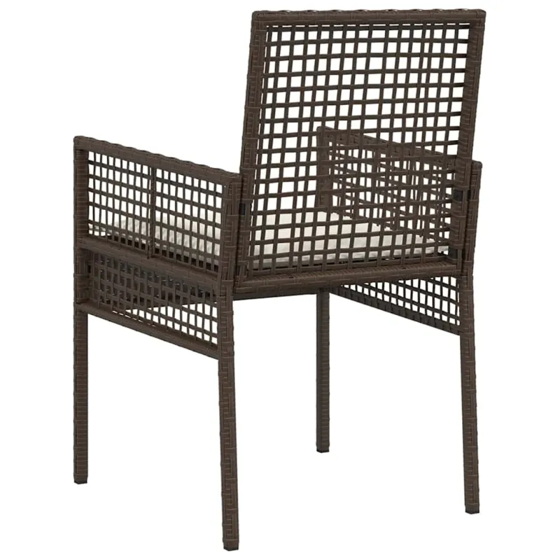 Sodo Kėdė su pagalve 2 pcs Ruda 55 x 53 x 85 cm poliratanas