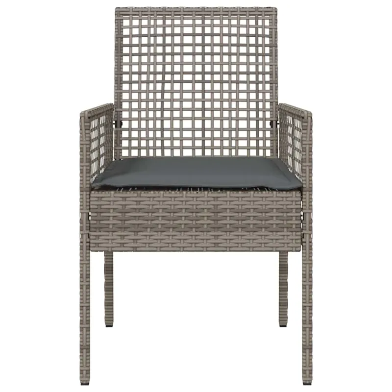 Sodo Kėdė su pagalve 2 pcs Pilka 55 x 53 x 85 cm poliratanas