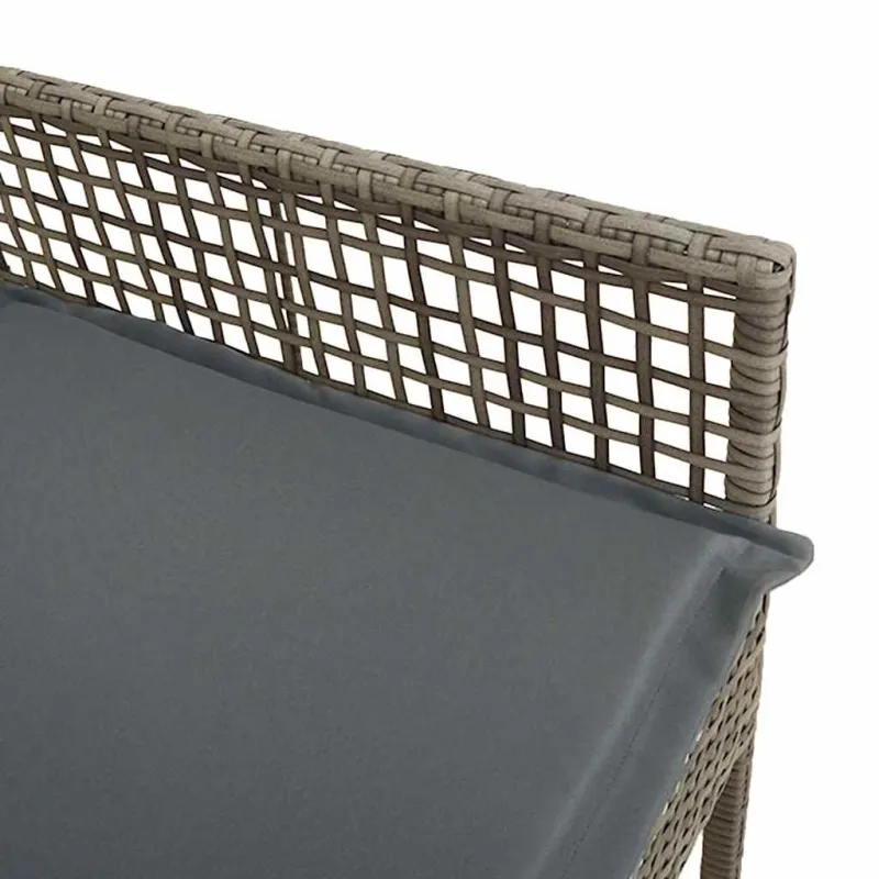 Sodo Kėdė su pagalve 2 pcs Pilka 55 x 53 x 85 cm poliratanas