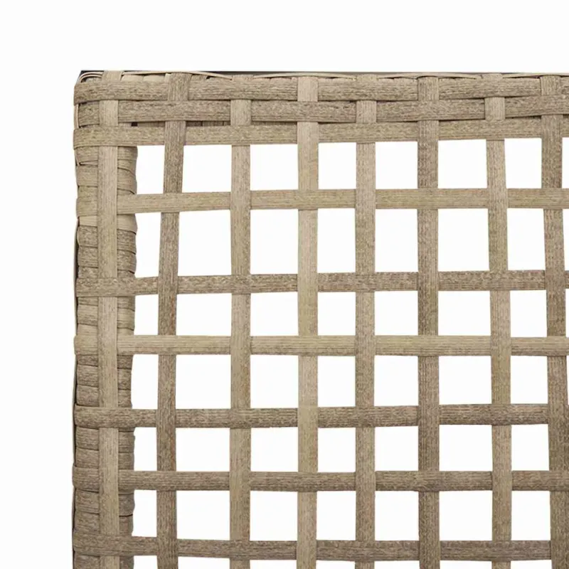 Sodo Kėdė su pagalve 2 pcs Smėlio 55 x 53 x 85 cm poliratanas