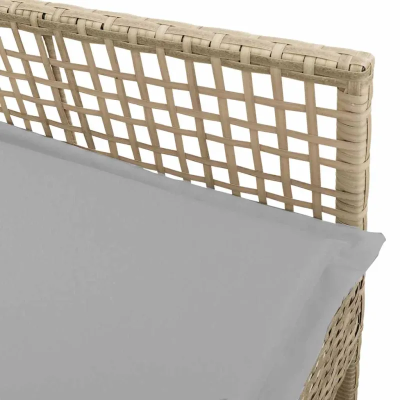 Sodo Kėdė su pagalve 2 pcs Smėlio 55 x 53 x 85 cm poliratanas