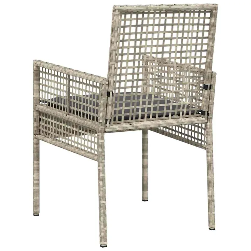 Sodo Kėdė 2 pcs Šviesiai pilka 55 x 53 x 85 cm poliratanas