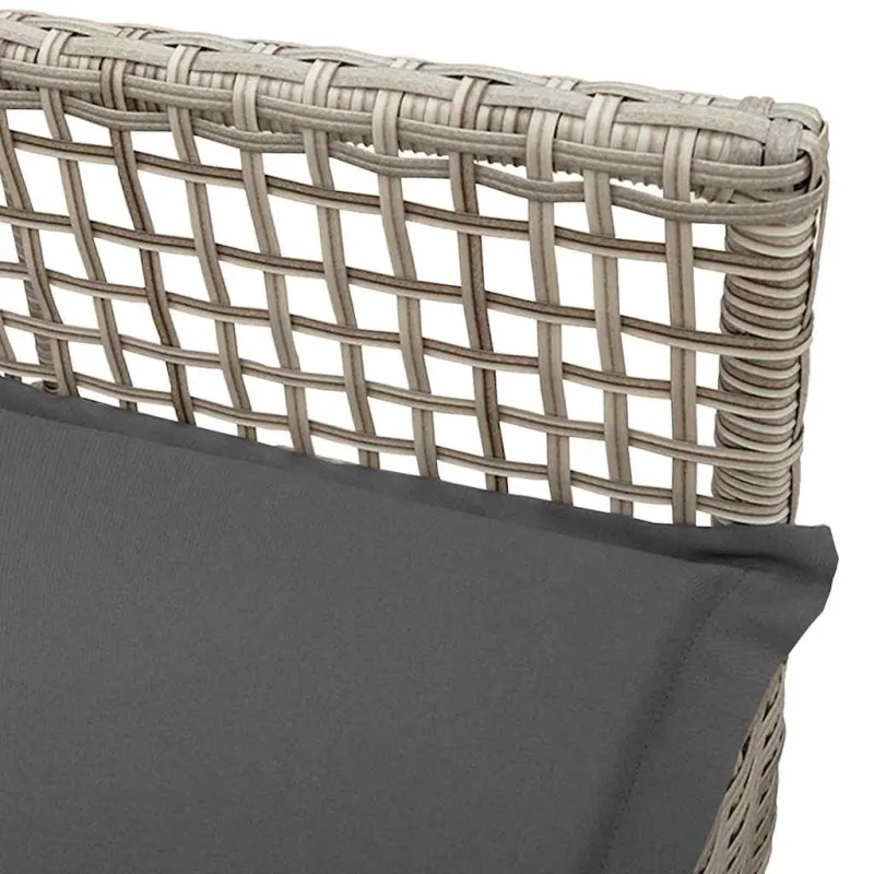 Sodo Kėdė 2 pcs Šviesiai pilka 55 x 53 x 85 cm poliratanas