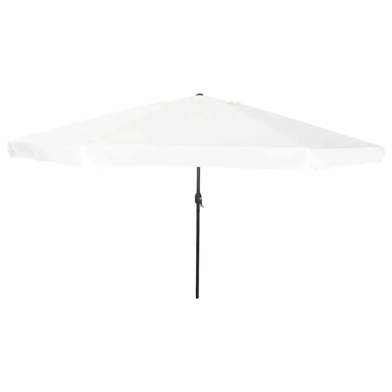 Sodo skėtis Smėlio 394 x 394 x 248 cm Poliesteris ir plienas