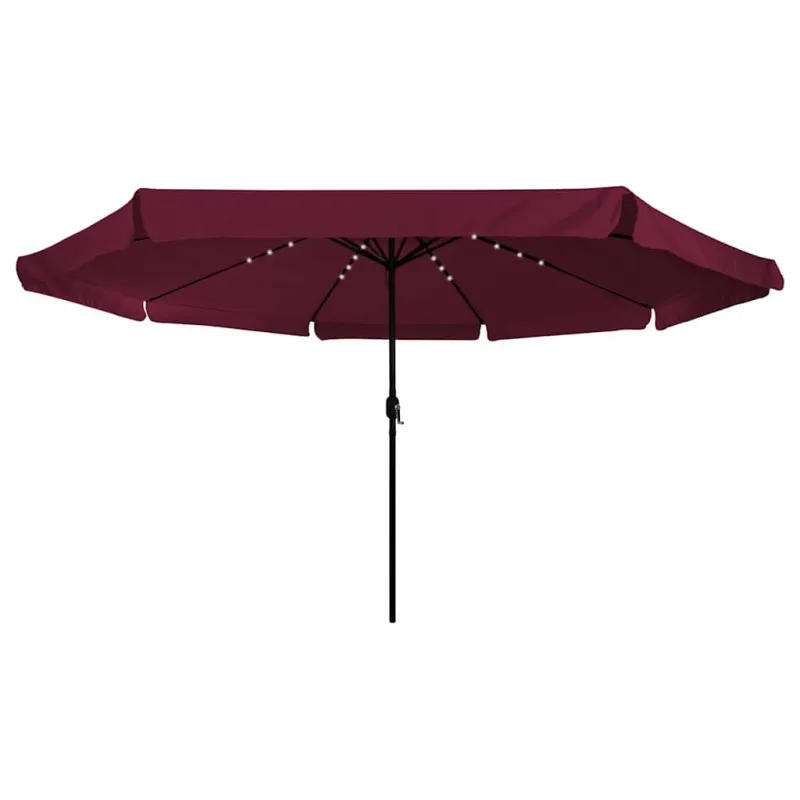Sodo skėtis Bordo raudona 395 x 395 x 245 cm Poliesteris