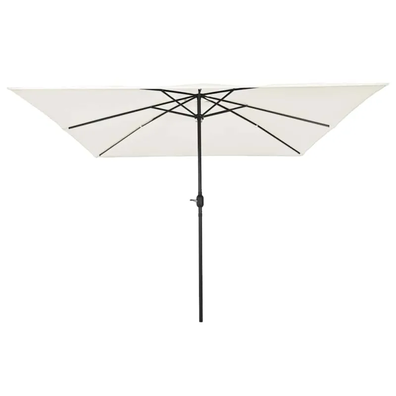 Sodo skėtis Smėlio 295 x 295 x 245 cm Poliesteris ir plienas