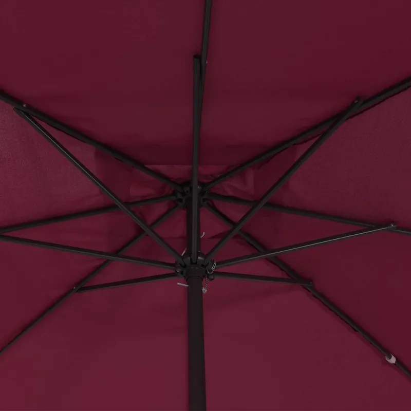 Sodo skėtis Bordo raudona 295 x 295 x 245 cm
