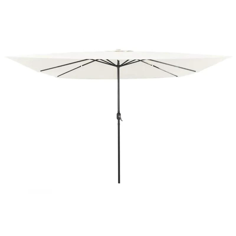 Sodo skėtis Smėlio 295 x 295 x 245 cm Poliesteris ir plienas