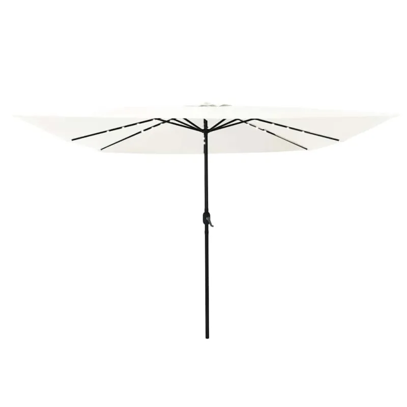 Sodo skėtis Smėlio 295 x 295 x 245 cm Poliesteris ir plienas