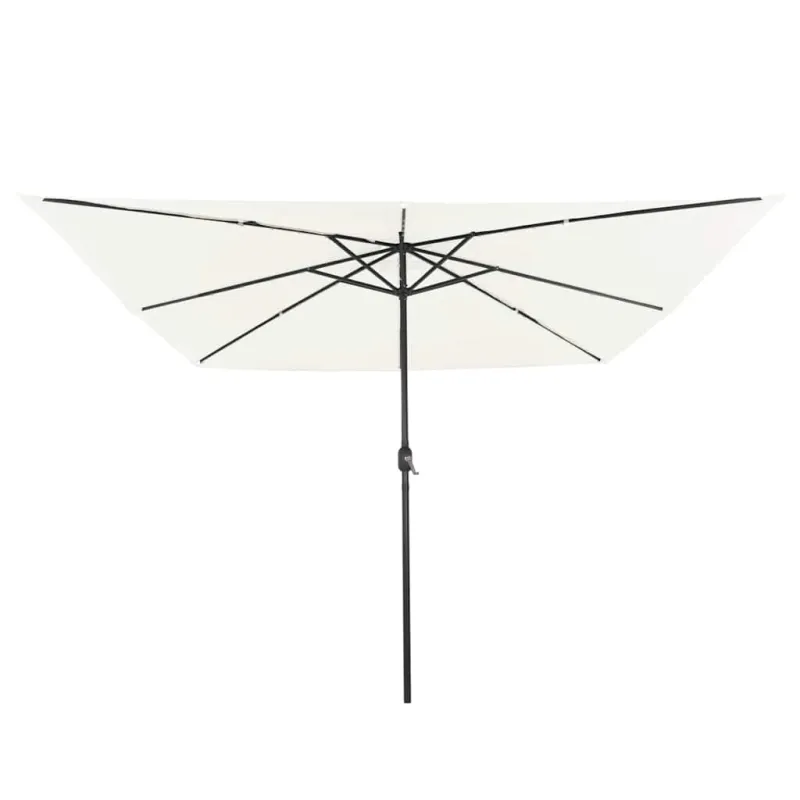 Sodo skėtis Smėlio 295 x 295 x 245 cm Poliesteris ir plienas