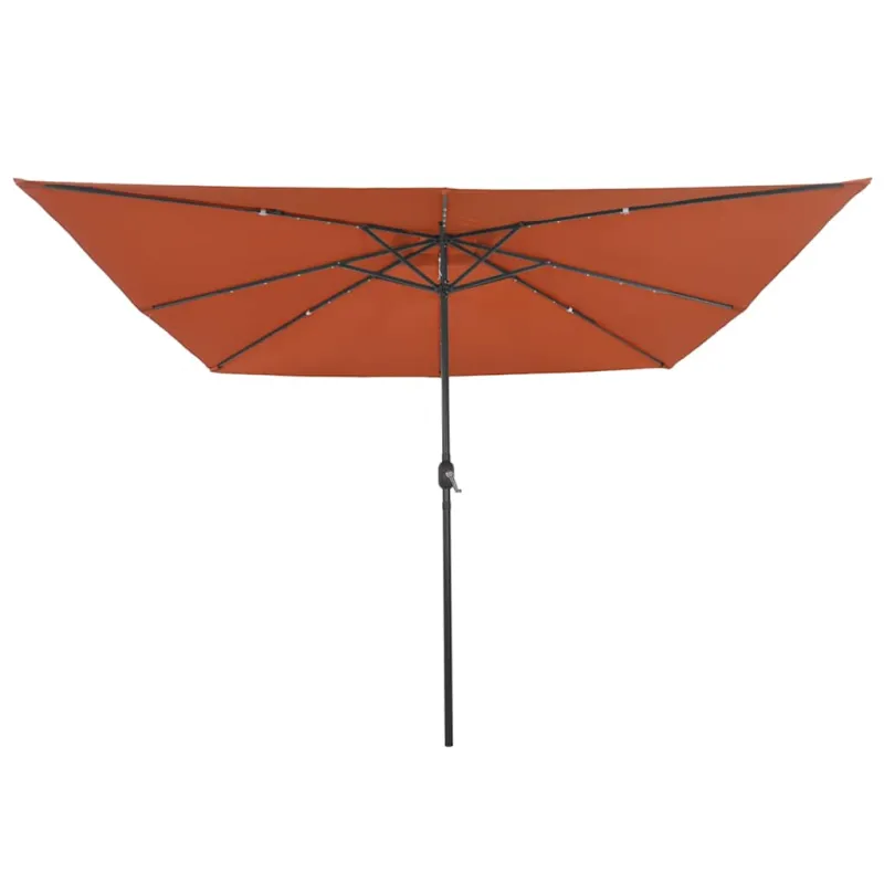Sodo skėtis Terakotos 295 x 295 x 245 cm Poliesteris ir plienas