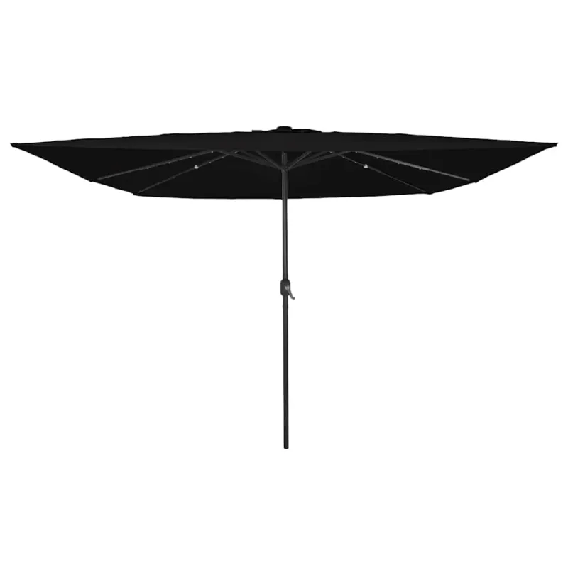 Sodo skėtis Juoda 295 x 295 x 245 cm Poliesteris ir plienas