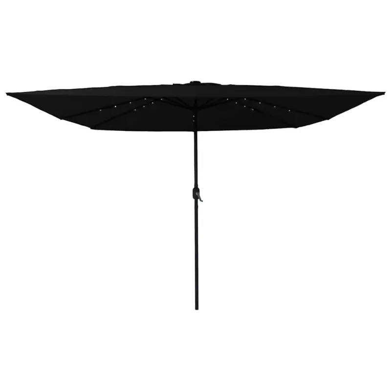 Sodo skėtis Juoda 295 x 295 x 245 cm Poliesteris ir plienas