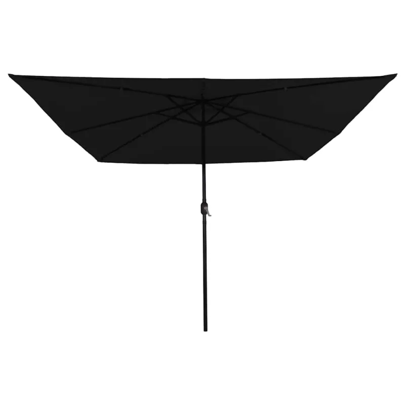 Sodo skėtis Juoda 295 x 295 x 245 cm Poliesteris ir plienas
