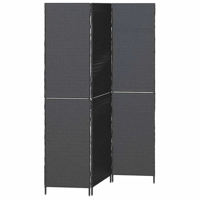 Kambario pertvara Juoda 146 x 180 cm poliratanas