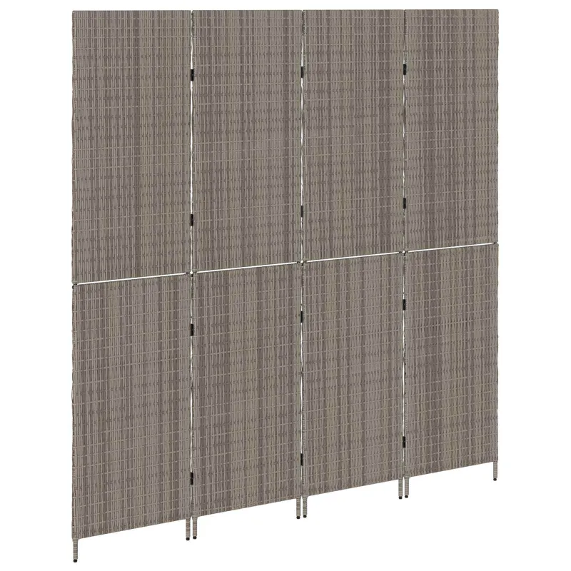 Kambario pertvara Pilka 195 x 180 cm poliratanas