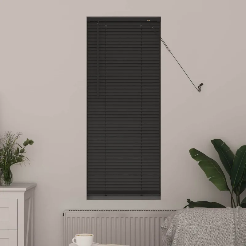 Venecijos žaliuzės Sidabrinė Pilka 150 x 50 cm 25 mm PVC