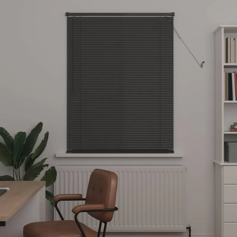 Venecijos žaliuzės Sidabrinė Pilka 150 x 90 cm 25 mm PVC