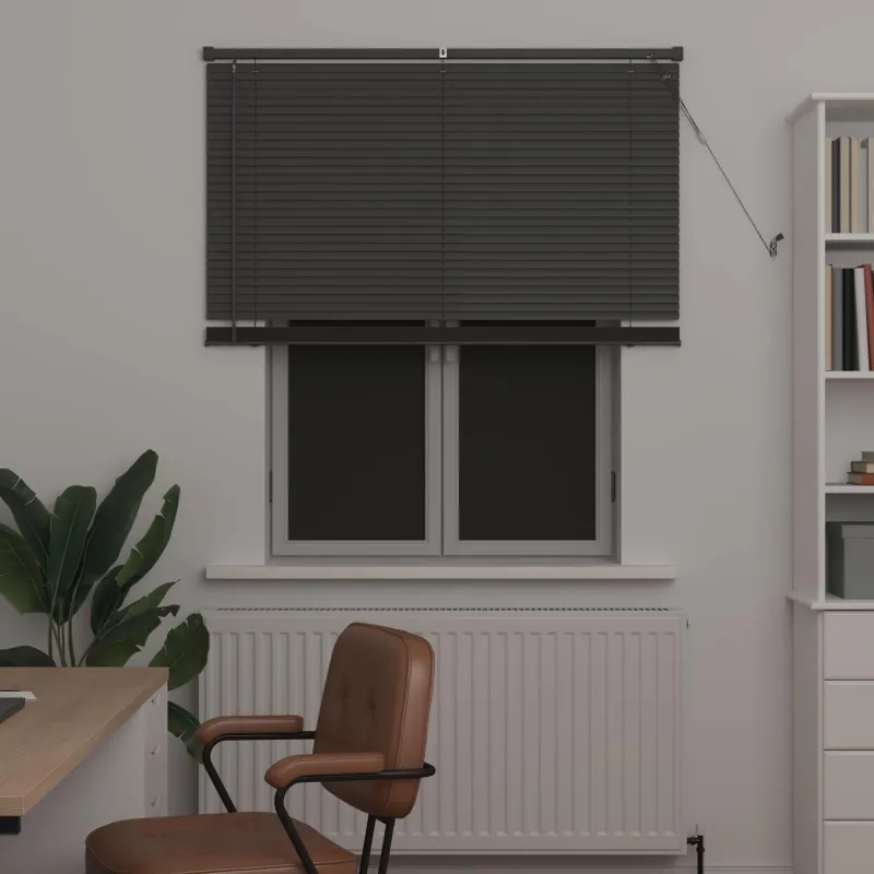 Venecijos žaliuzės Sidabrinė Pilka 150 x 110 cm 25 mm PVC