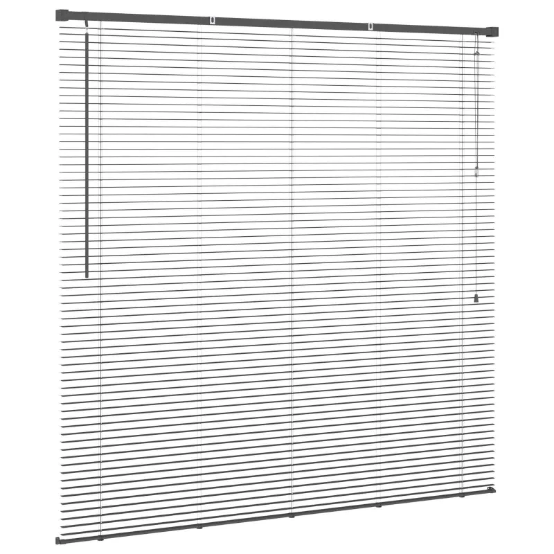 Venecijos žaliuzės Sidabrinė Pilka 150 x 160 cm 25 mm PVC