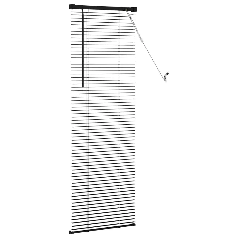 Venecijos žaliuzės Juodas 150 x 50 cm 25 mm PVC