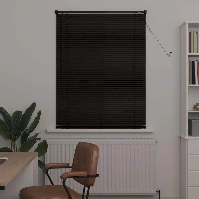 Venecijos žaliuzės Juodas 150 x 80 cm 25 mm PVC
